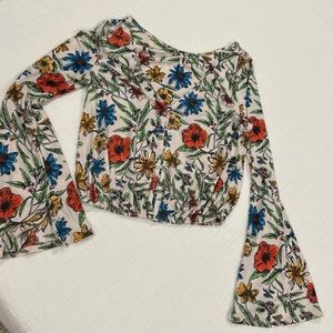 Free People floral crop top